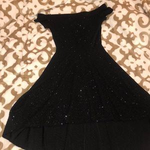 A black glitter High low dress